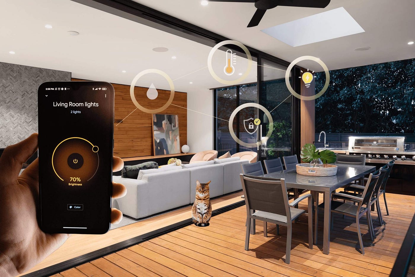 Modern smart home control interface